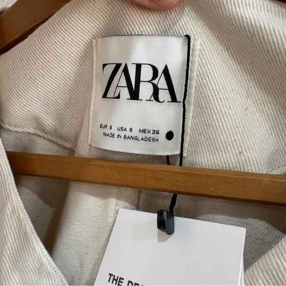 Zara Women's Off-White The Deconstructed Over-shirt - Picture 6 of 9